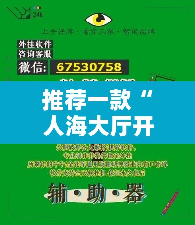 推荐一款“人海大厅开挂透视”附辅助神器开挂脚本详细步骤