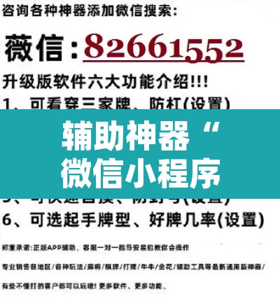 辅助神器“微信小程序家乡大贰开挂器”其实确实有挂