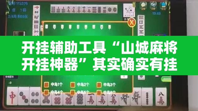 开挂辅助工具“山城麻将开挂神器	”其实确实有挂