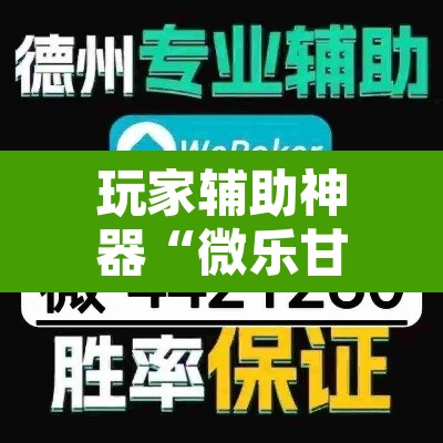 玩家辅助神器“微乐甘肃麻将万能开挂器通用版”其实确实有挂