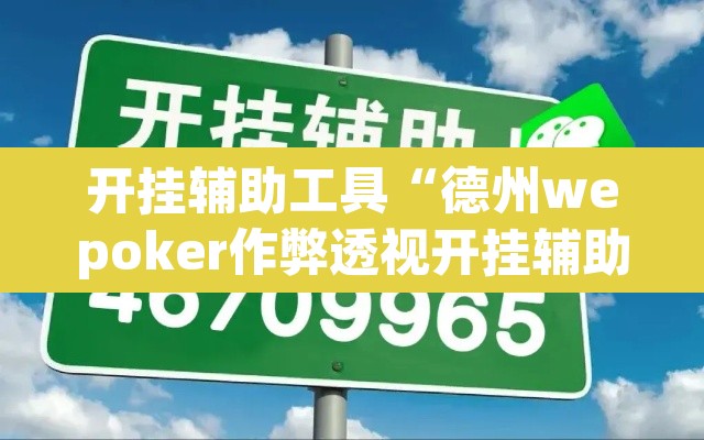 开挂辅助工具“德州wepoker作弊透视开挂辅助挂	”其实确实有挂