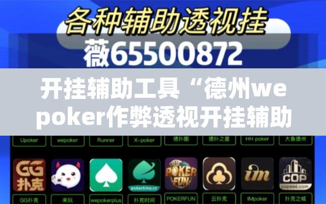 开挂辅助工具“德州wepoker作弊透视开挂辅助挂”其实确实有挂