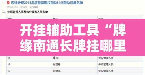 开挂辅助工具“牌缘南通长牌挂哪里能买”开挂辅助脚本+详细开挂安装教程