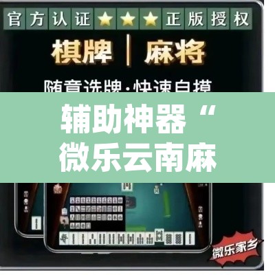 辅助神器“微乐云南麻将开挂教程”(透视)其实确实有挂