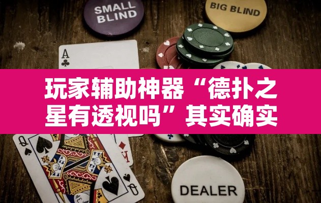 玩家辅助神器“德扑之星有透视吗”其实确实有挂