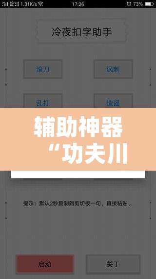辅助神器“功夫川麻辅助器安装包”开挂辅助脚本+详细开挂安装教程
