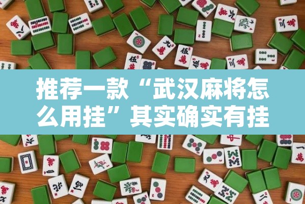 推荐一款“武汉麻将怎么用挂”其实确实有挂