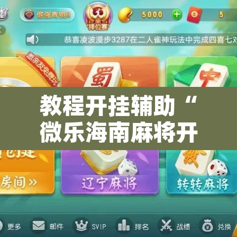 教程开挂辅助“微乐海南麻将开挂应用”开挂辅助脚本+详细开挂安装教程