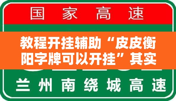 教程开挂辅助“皮皮衡阳字牌可以开挂”其实确实有挂