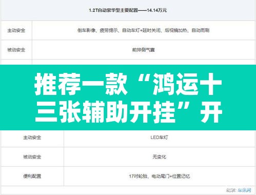 推荐一款“鸿运十三张辅助开挂”开挂辅助脚本+详细开挂安装教程