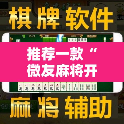 推荐一款“微友麻将开挂器通用版	”其实确实有挂