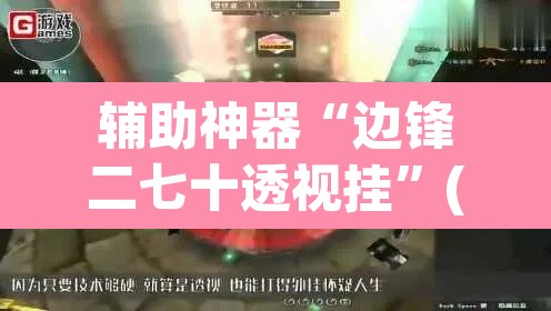 辅助神器“边锋二七十透视挂”(透视)其实确实有挂