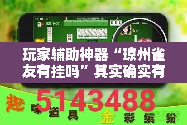 玩家辅助神器“琼州雀友有挂吗”其实确实有挂