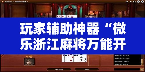 玩家辅助神器“微乐浙江麻将万能开挂器通用版”开挂辅助脚本+详细开挂安装教程