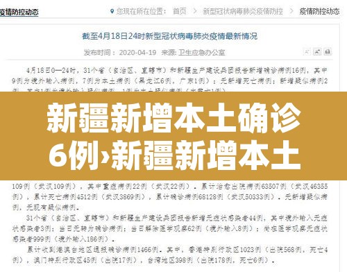 新疆新增本土确诊6例›新疆新增本土病例4例