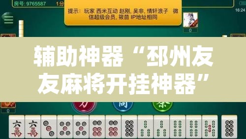 辅助神器“邳州友友麻将开挂神器”(透视)其实确实有挂