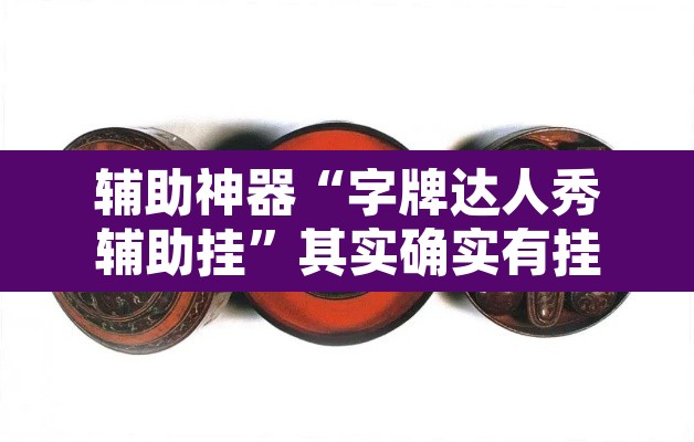 辅助神器“字牌达人秀辅助挂”其实确实有挂