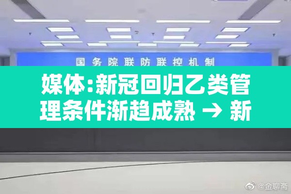 媒体:新冠回归乙类管理条件渐趋成熟 → 新型冠状病毒采取乙类管理