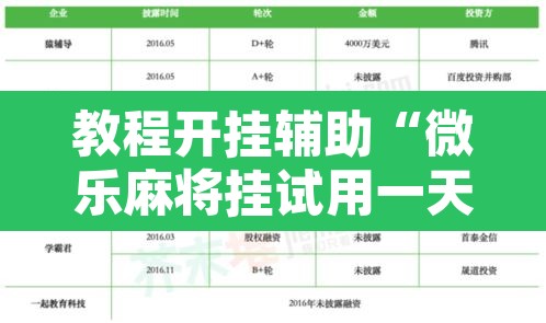 教程开挂辅助“微乐麻将挂试用一天”开挂辅助脚本+详细开挂安装教程