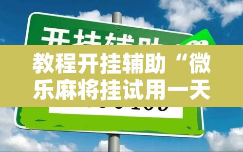 教程开挂辅助“微乐麻将挂试用一天”开挂辅助脚本+详细开挂安装教程