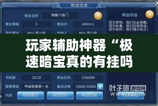 玩家辅助神器“极速暗宝真的有挂吗”(透视挂)辅助透视教程