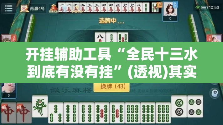 开挂辅助工具“全民十三水到底有没有挂”(透视)其实确实有挂