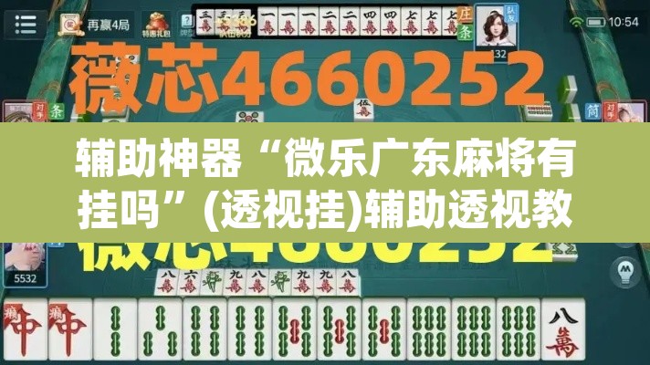 辅助神器“微乐广东麻将有挂吗”(透视挂)辅助透视教程