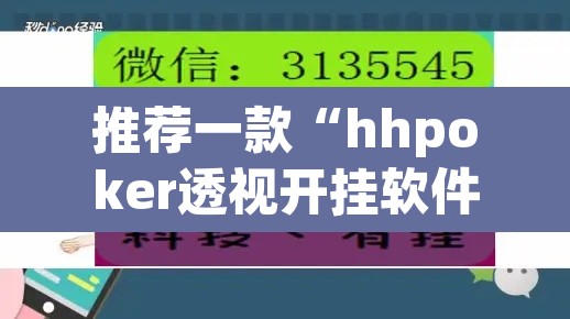 推荐一款“hhpoker透视开挂软件	”开挂辅助脚本+详细开挂安装教程