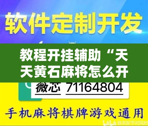 教程开挂辅助“天天黄石麻将怎么开挂”(透视)其实确实有挂