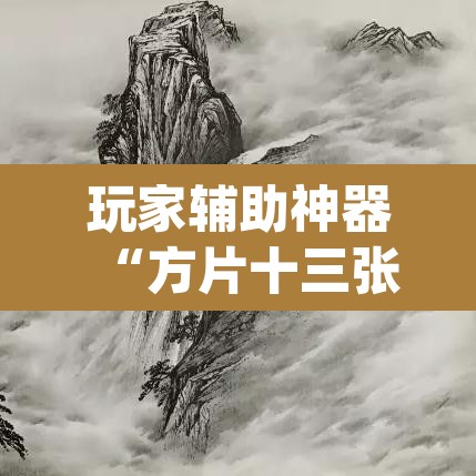 玩家辅助神器“方片十三张真的有透视挂吗”(透视)其实确实有挂