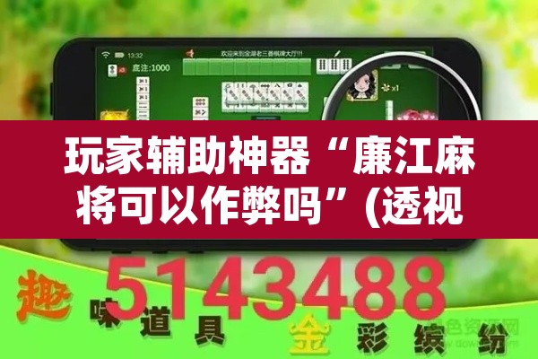 玩家辅助神器“廉江麻将可以作弊吗”(透视挂)辅助透视教程