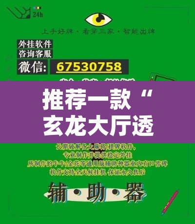 推荐一款“玄龙大厅透视开挂”开挂辅助脚本+详细开挂安装教程