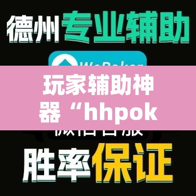 玩家辅助神器“hhpoker透视辅助挂”(透视挂)辅助透视教程