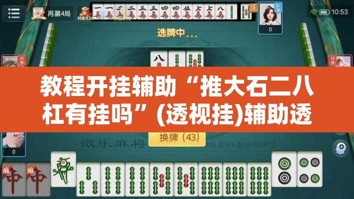 教程开挂辅助“推大石二八杠有挂吗	”(透视挂)辅助透视教程