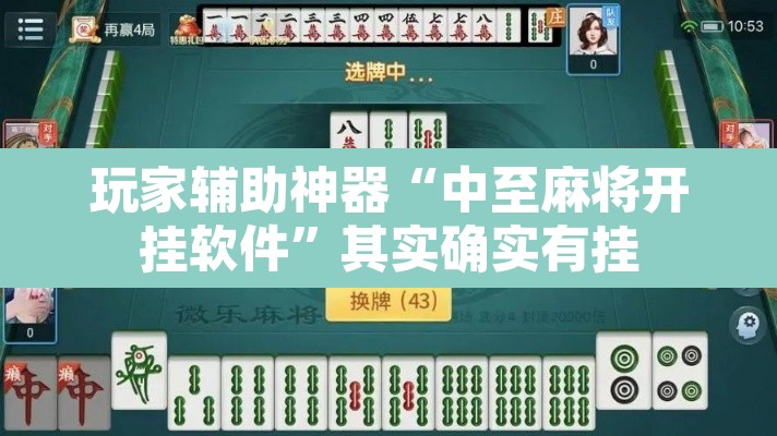 玩家辅助神器“中至麻将开挂软件”其实确实有挂