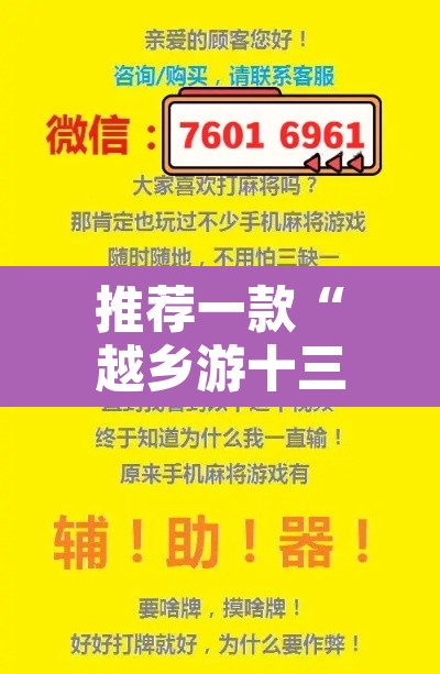 推荐一款“越乡游十三水可以开挂吗	”附辅助神器开挂脚本详细步骤