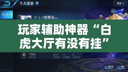 玩家辅助神器“白虎大厅有没有挂”其实确实有挂