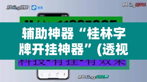 辅助神器“桂林字牌开挂神器	”(透视挂)辅助透视教程