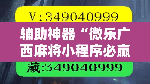 辅助神器“微乐广西麻将小程序必赢神器免费安装	”(透视挂)辅助透视教程