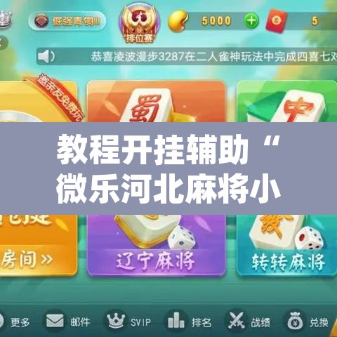 教程开挂辅助“微乐河北麻将小程序万能挂免费版”(透视挂)辅助透视教程