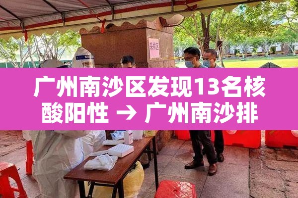 广州南沙区发现13名核酸阳性 → 广州南沙排查出一阳性病例