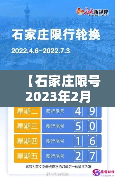 【石家庄限号2023年2月最新限号·2020年12月份石家庄最新限号】 【石家庄限号2023年2月最新限号·2020年12月份石家庄最新限号】
