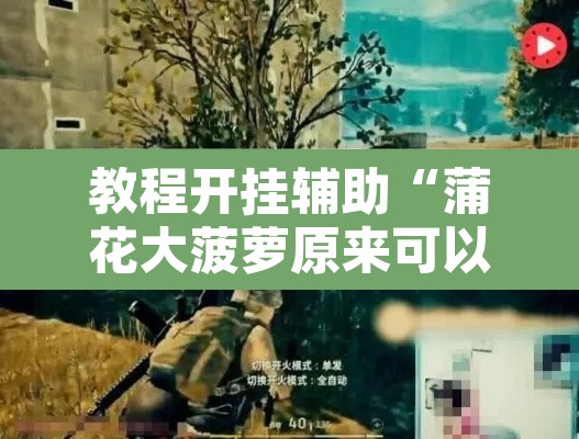 教程开挂辅助“蒲花大菠萝原来可以开挂”附辅助神器开挂脚本详细步骤