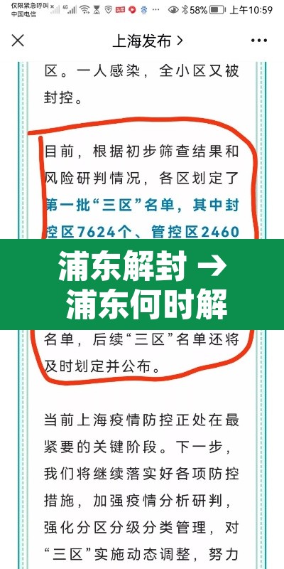 浦东解封 → 浦东何时解除疫情