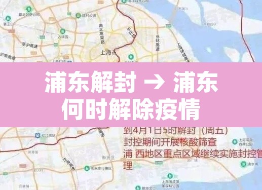 浦东解封 → 浦东何时解除疫情