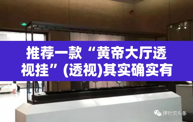 推荐一款“黄帝大厅透视挂”(透视)其实确实有挂