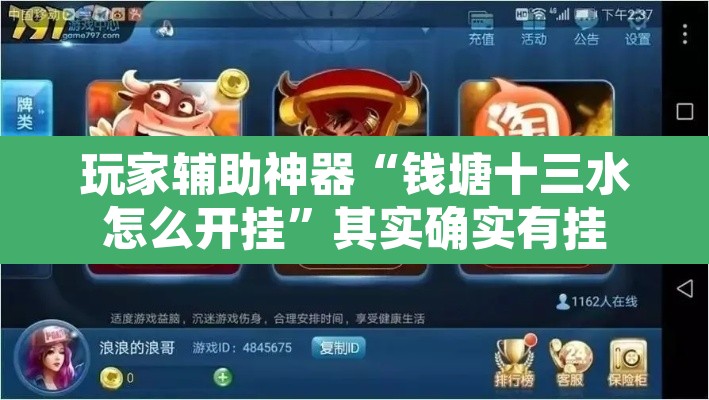 玩家辅助神器“钱塘十三水怎么开挂”其实确实有挂