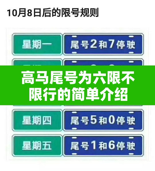 高马尾号为六限不限行的简单介绍