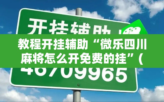 教程开挂辅助“微乐四川麻将怎么开免费的挂”(透视挂)辅助透视教程