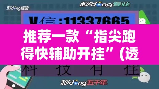 推荐一款“指尖跑得快辅助开挂”(透视挂)辅助透视教程